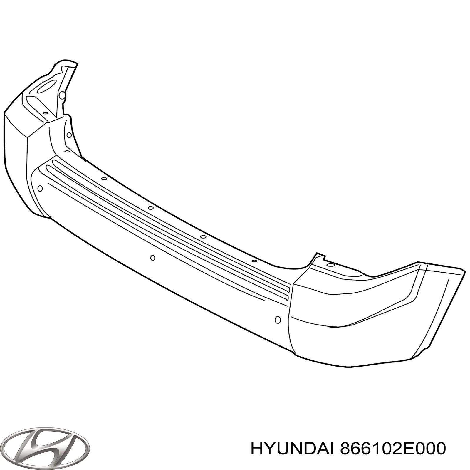 Кожух бампера заднього Hyundai/Kia 866102E000 ціна, від 66.02 USD