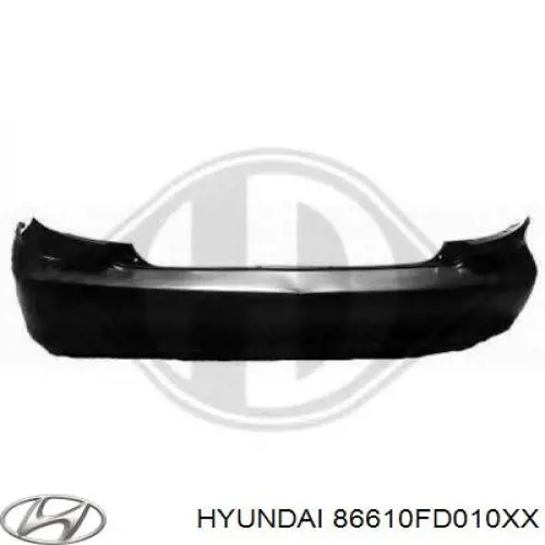 86610FD010XX Hyundai/Kia бампер задній