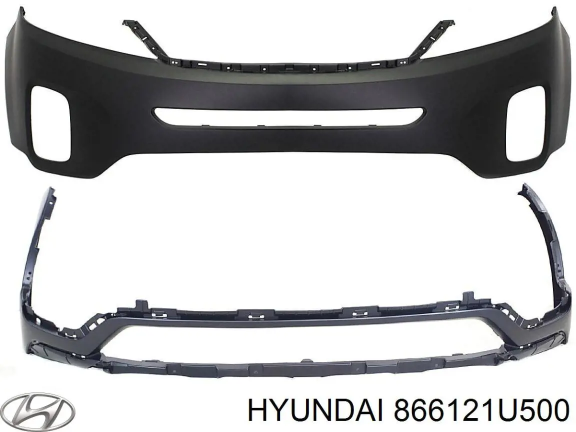 866121U500 Hyundai/Kia Бампер задній, нижня частина