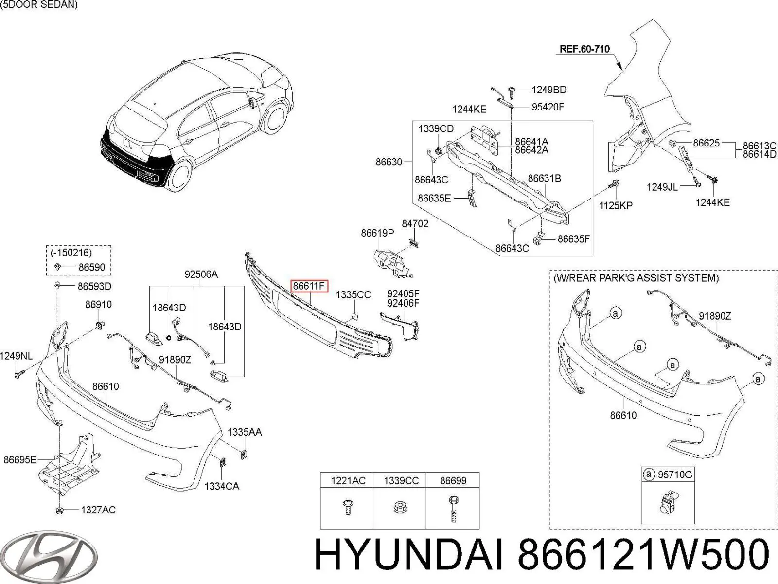  866121W500 Hyundai/Kia