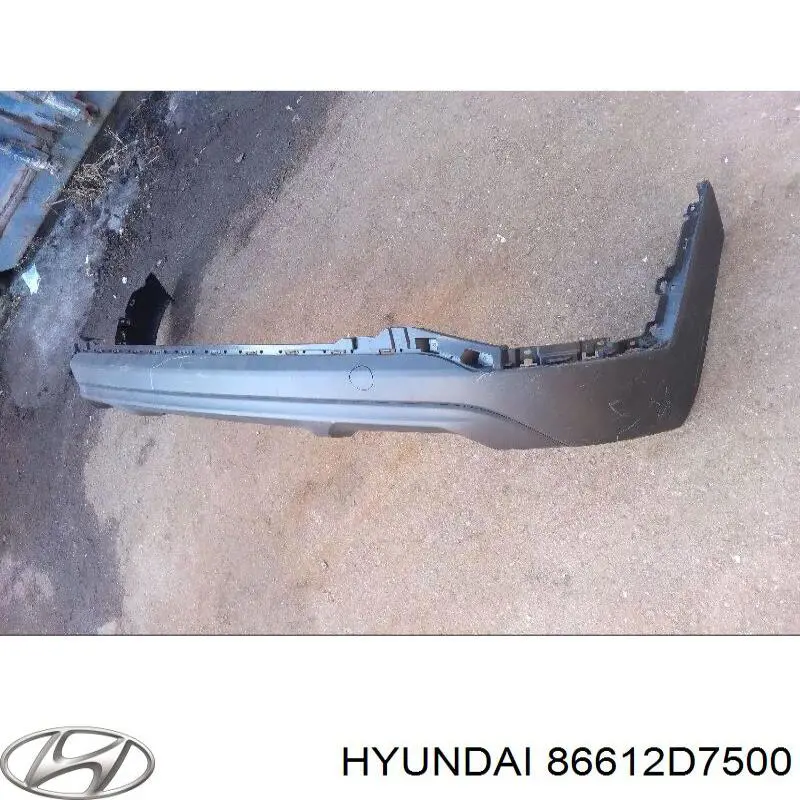 86612D7500 Hyundai/Kia Бампер задній, нижня частина