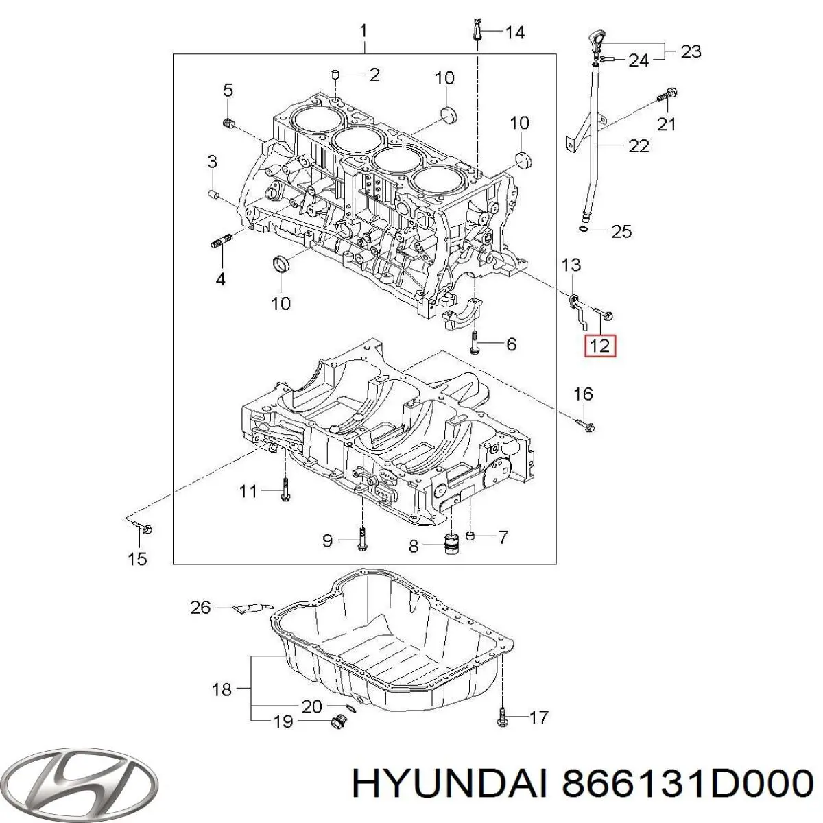 Кронштейн бампера заднього, лівий 866131D000 Hyundai/Kia