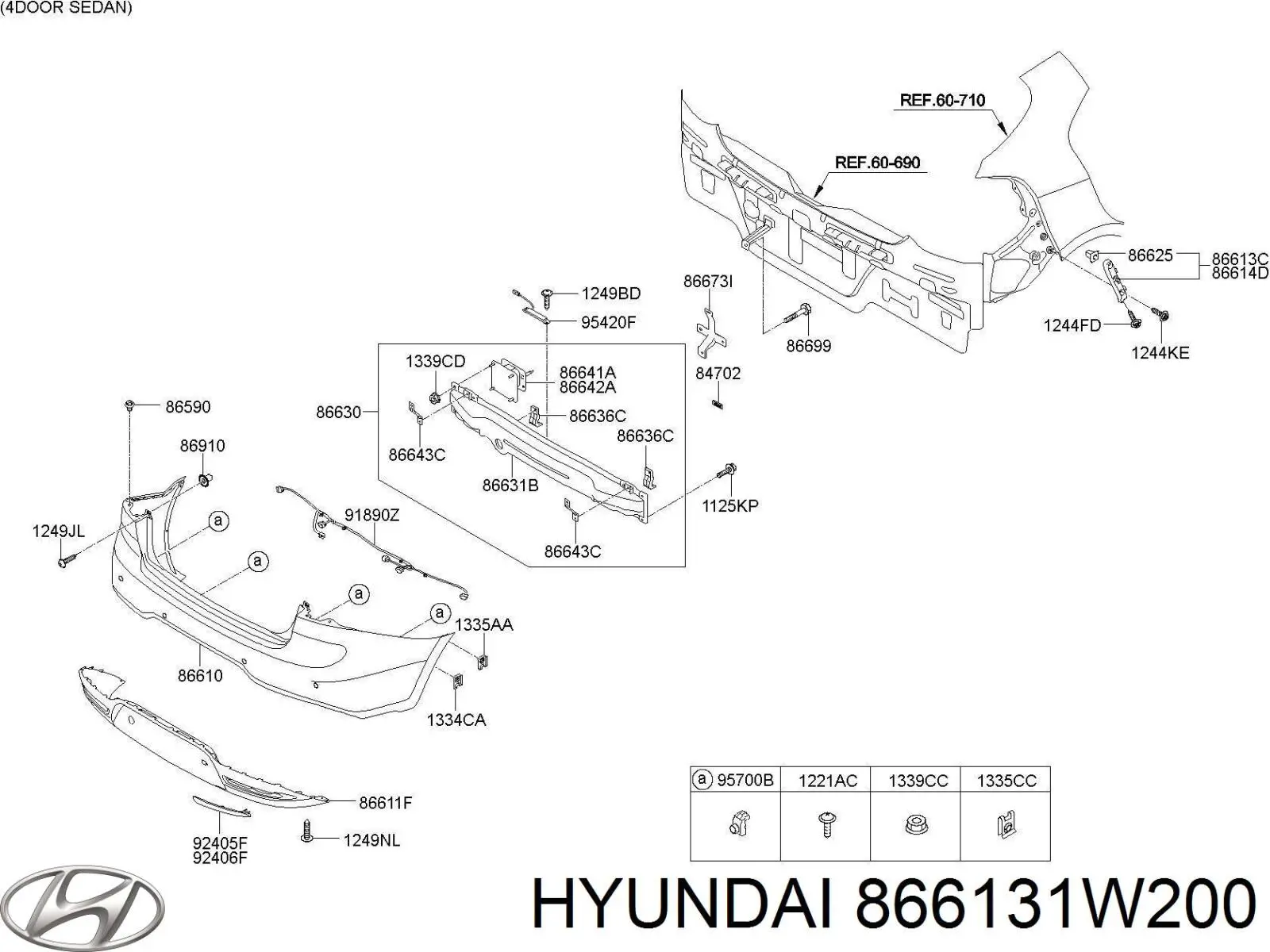 Кріплення бамера ліве Hyundai/Kia 866131W200 ціна, від 27.32 USD