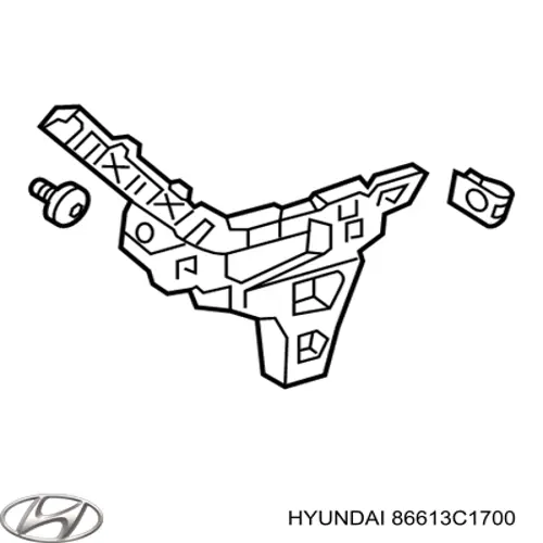 Кронштейн бампера заднього, лівий Hyundai Sonata (LF) (Хендай Соната)