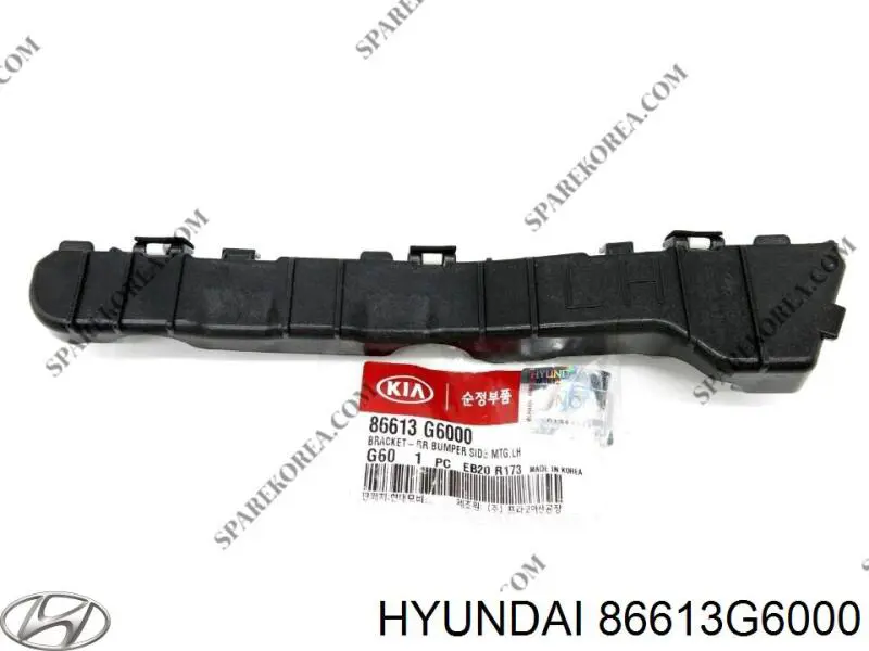 Лівий кронштейн заднього бампера Hyundai/Kia 86613G6000 ціна, від 23.32 USD