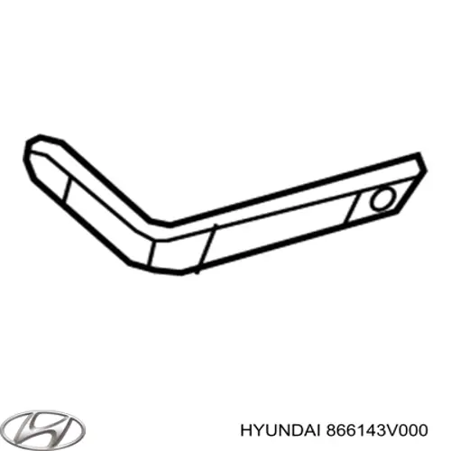 866143V000 Hyundai/Kia Кронштейн бампера заднього, правий