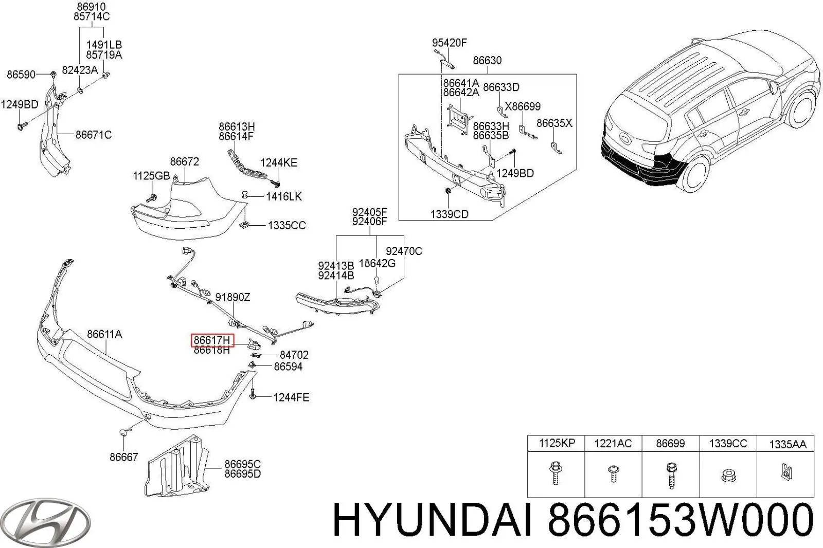  Hyundai/Kia 866153W000 ціна, від 1.57 USD