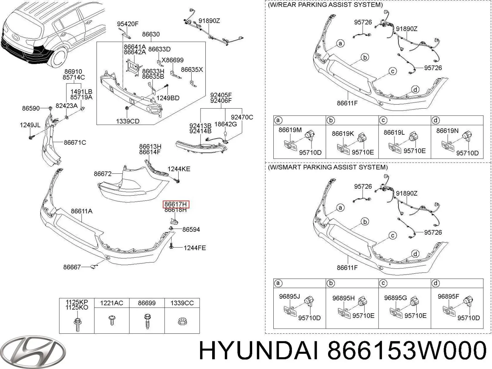  866153W000 Hyundai/Kia