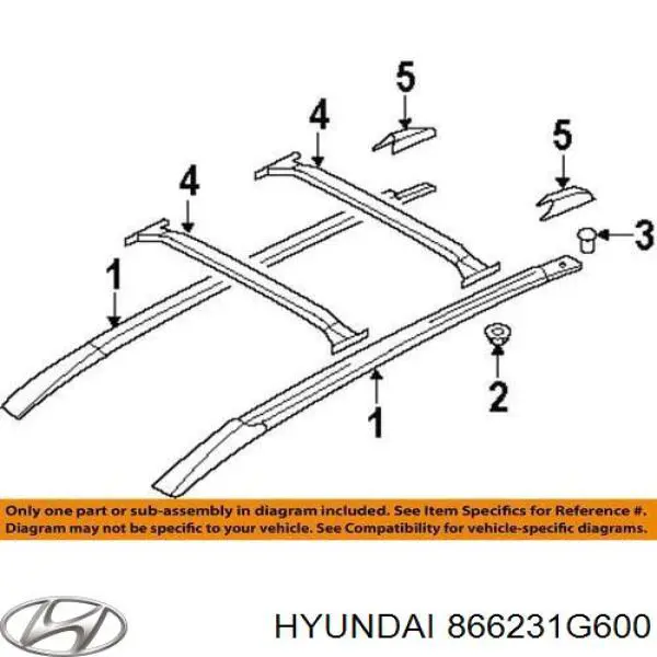 Накладка бампера заднього Hyundai/Kia 866231G600 ціна, від 42.77 USD