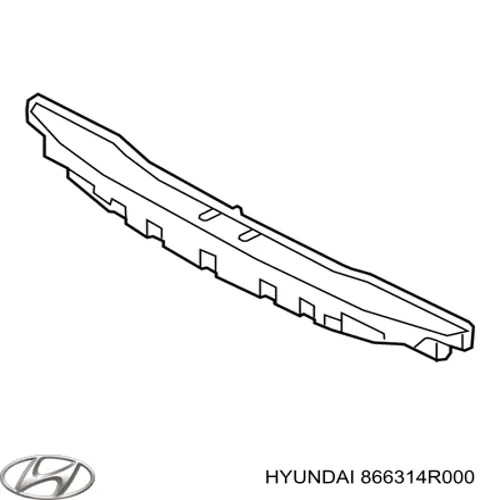 866314R000 Hyundai/Kia Шина бампера заднього