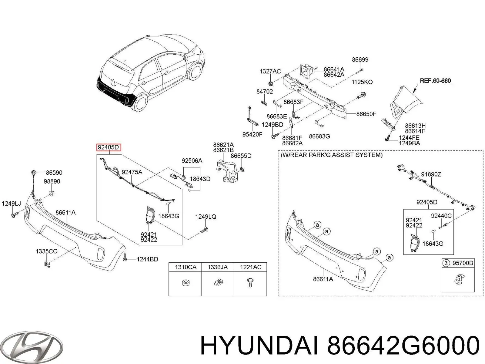  Hyundai/Kia 86642G6000 ціна, від 96.18 USD