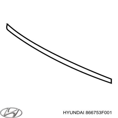 866753F001 Hyundai/Kia молдинг заднього бампера, центральний