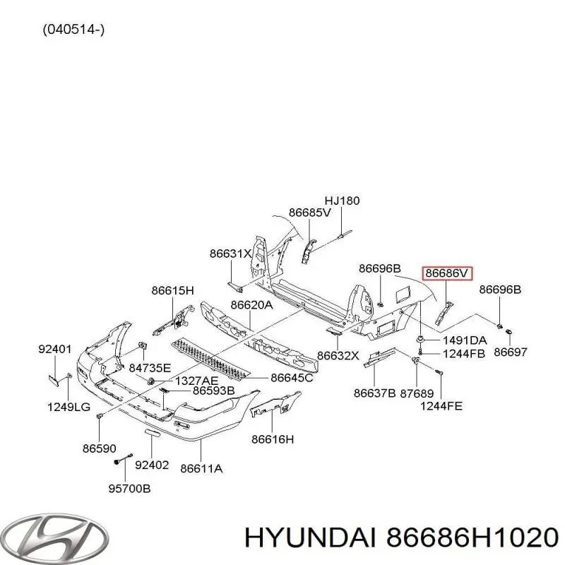  86686H1020 Hyundai/Kia