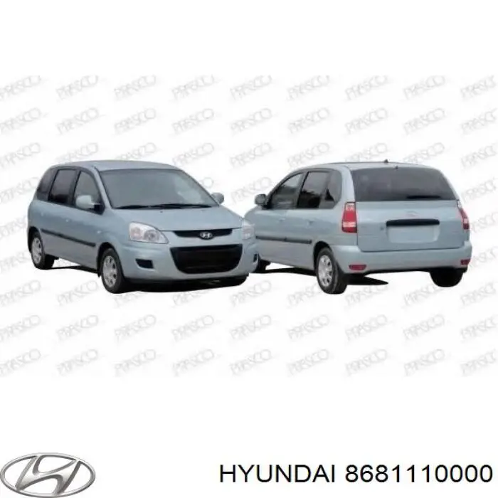8681110000 Hyundai/Kia підкрилок переднього крила, лівий