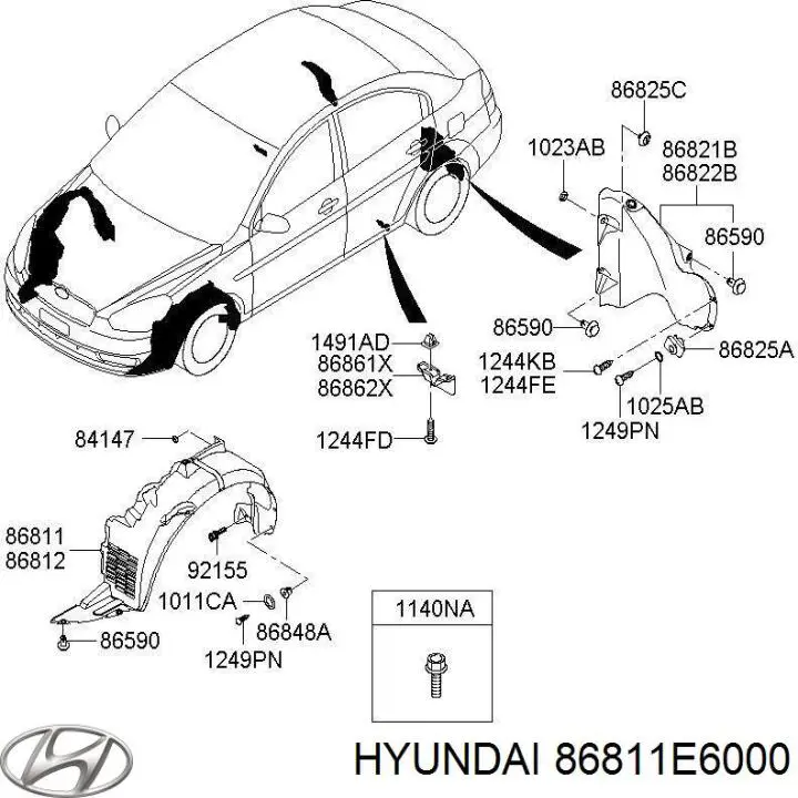  Hyundai/Kia 86811E6000 ціна, від 70.74 USD