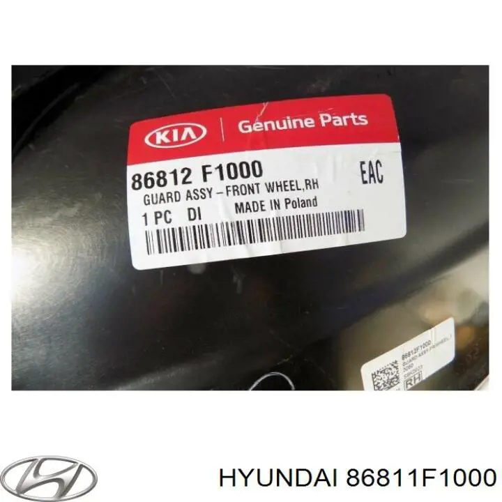 86811F1000 Hyundai/Kia Підкрилок переднього крила, лівий