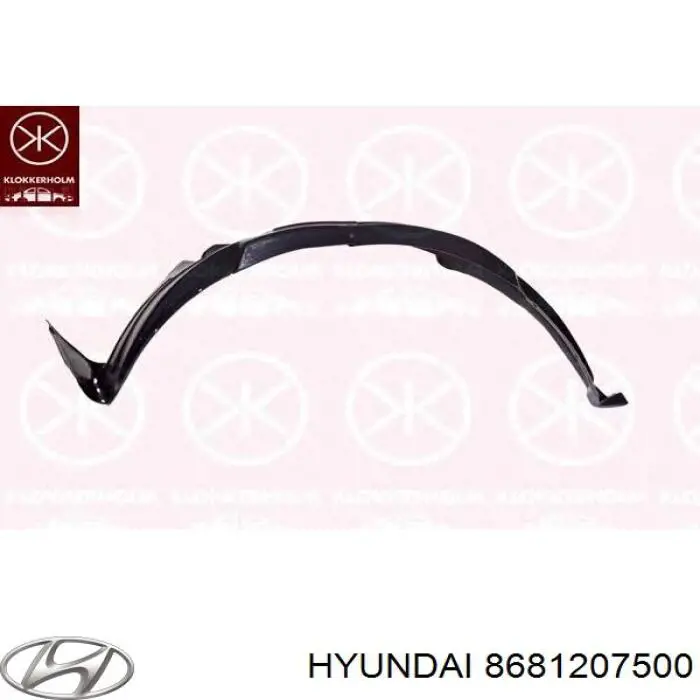 Подкрильнікі переднього крила, правий Hyundai/Kia 8681207500 ціна, від 9.37 USD