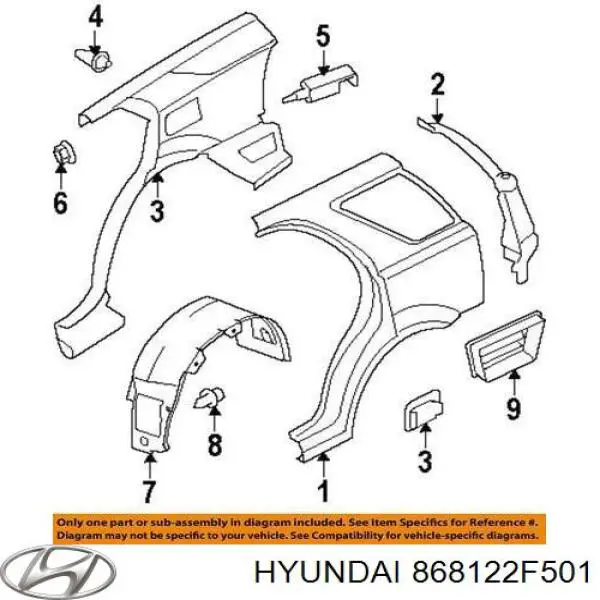 Купити Підкрилок передній правий KIA Cerato I LD