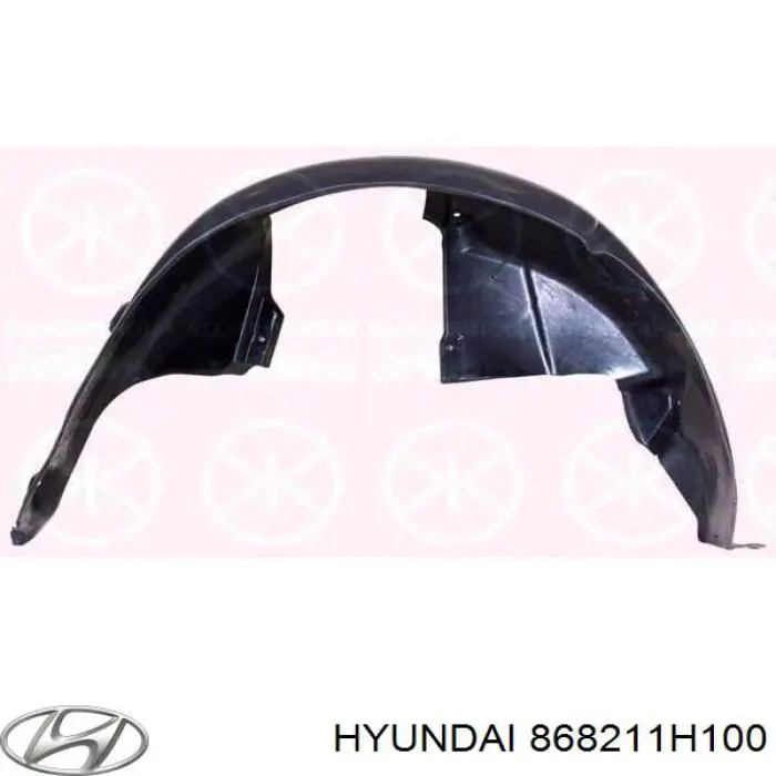 868211H100 Hyundai/Kia підкрилок заднього крила, лівий