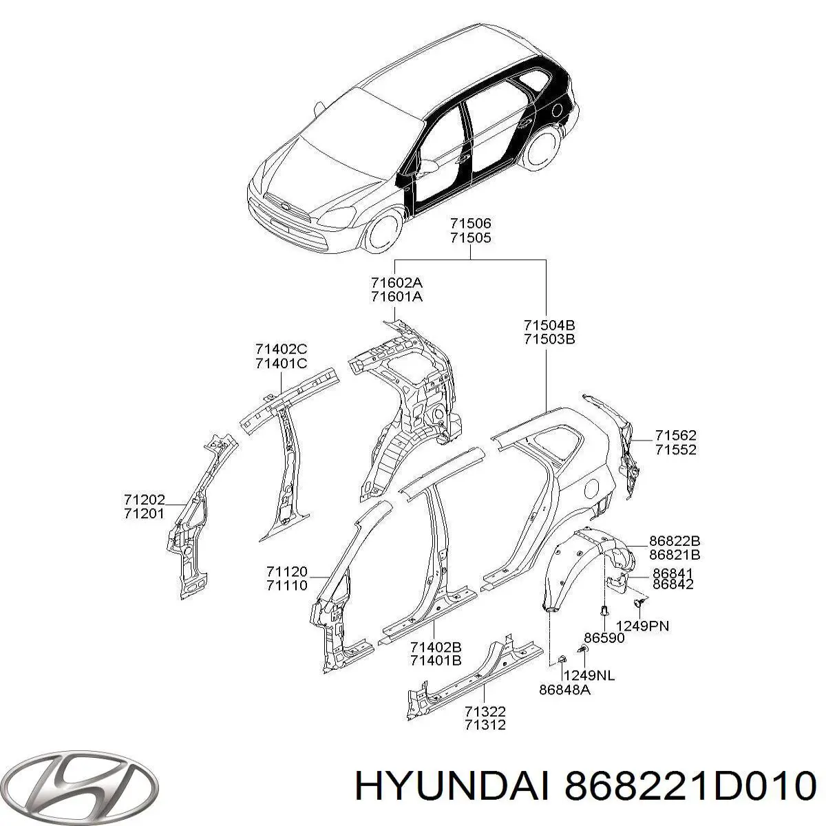  Hyundai/Kia 868221D010 ціна, від 92.58 USD