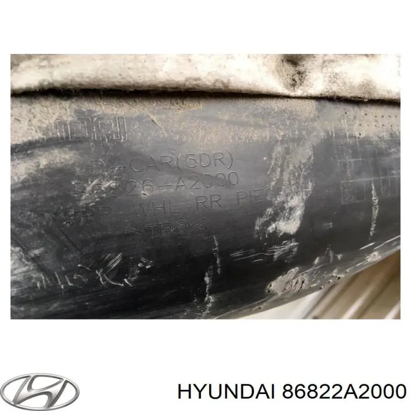 Підкрилок заднього крила, правий Hyundai/Kia 86822A2000 ціна, від 32.25 USD