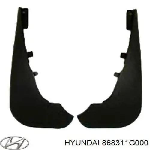 Бризковики передній, лівий Hyundai/Kia 868311G000 ціна, від 5.58 USD