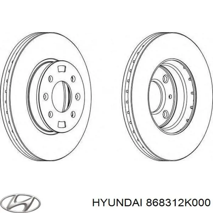 868312K000 Hyundai/Kia бризковики передній, лівий
