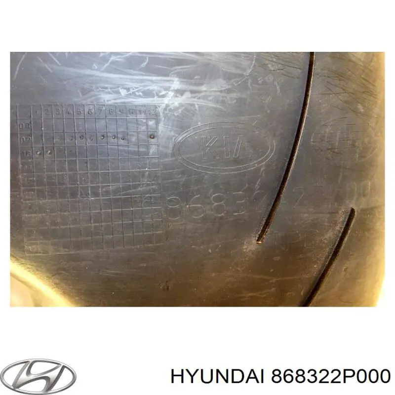 Бризковики передній, правий Hyundai/Kia 868322P000 ціна, від 31.67 USD