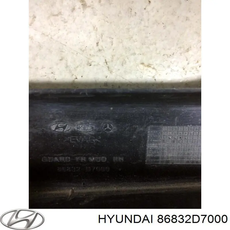 Бризковики передній, правий Hyundai/Kia 86832D7000 ціна, від 6.33 USD