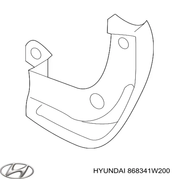 Бризковики передній, правий Hyundai/Kia 868341W200 ціна, від 19.91 USD