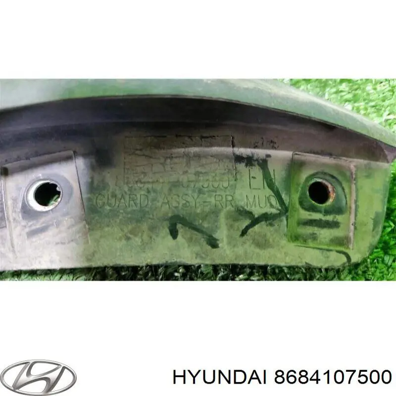 8684107500 Hyundai/Kia бризковики задній, лівий