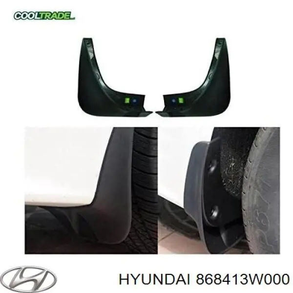 868413W000 Hyundai/Kia Бризговик задній, лівий