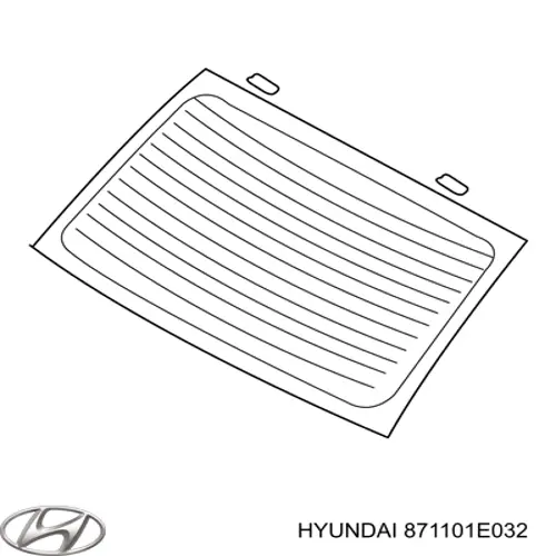 Скло заднє Hyundai Accent (Хендай Акцент)