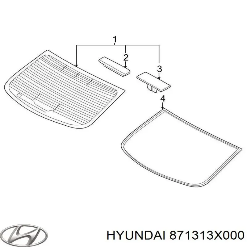 Молдинг заднього скла Hyundai/Kia 871313X000 ціна, від 27.45 USD