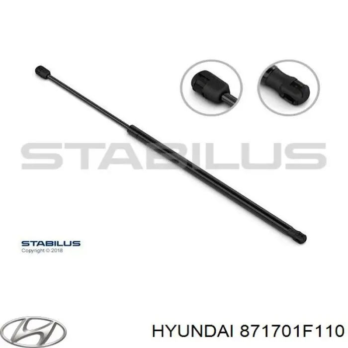 Амортизатор скла задніх, 3/5-ї двері (ляди) Hyundai/Kia 871701F110 ціна, від 11.50 USD