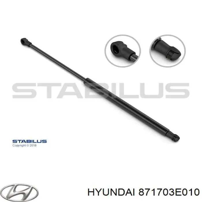 871703E010 Hyundai/Kia амортизатор скла задніх, 3/5-ї двері (ляди)