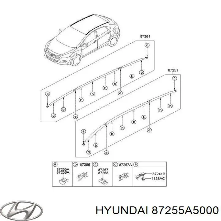 Заглушка рейки/рейлинга багажника даху, передня Hyundai/Kia 87255A5000 ціна, від 4.75 USD