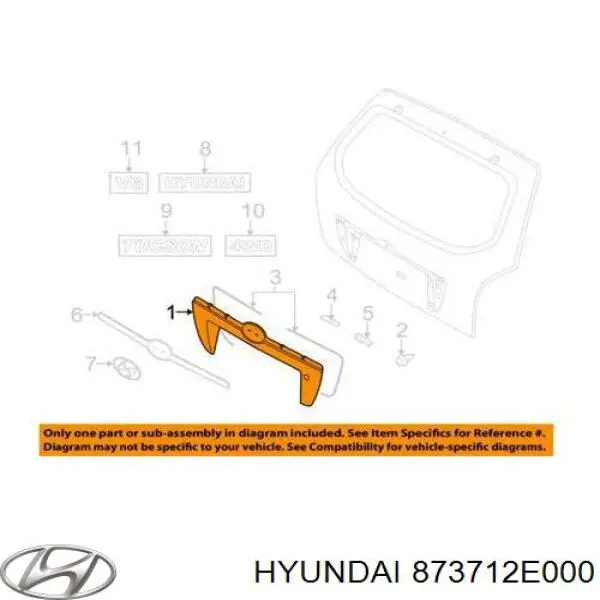 Накладка задньої 3-й/5-й двері Hyundai Tucson (JM) (Хендай Таксон)