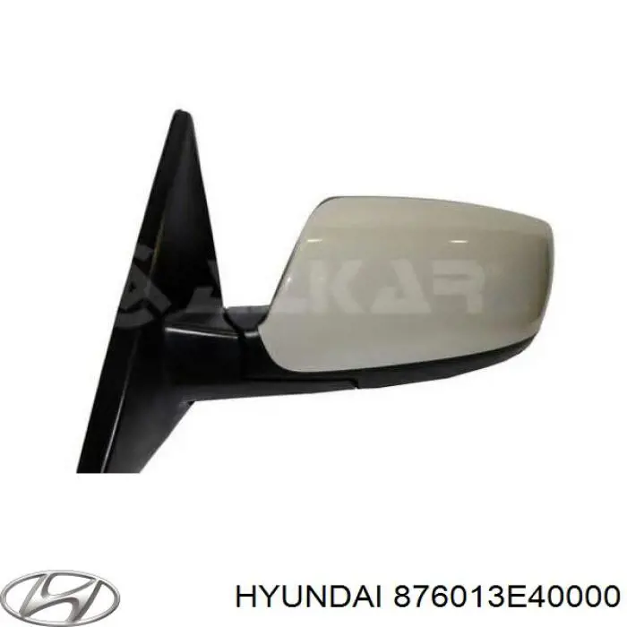 876013E40000 Hyundai/Kia Дзеркало заднього виду, ліве