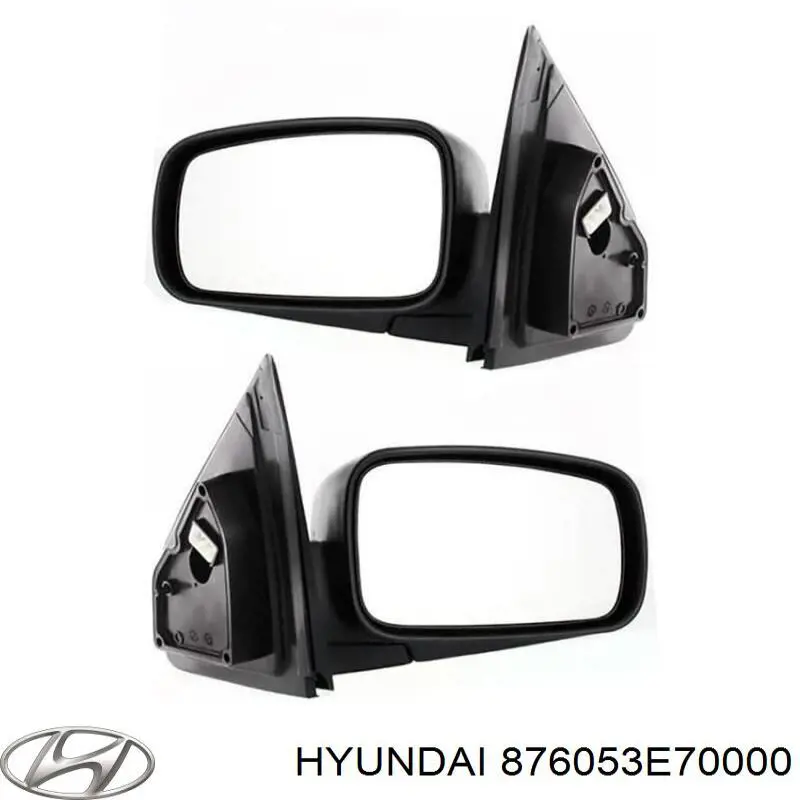 876053E70000 Hyundai/Kia Праве дзеркало заднього виду