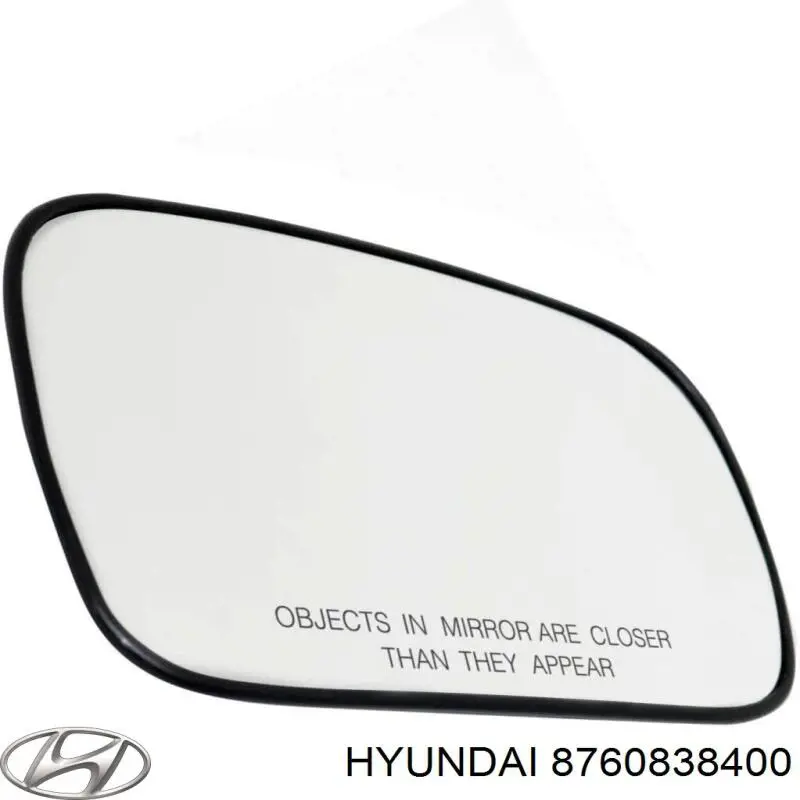 Зеркальный элемент зеркала заднего вида HYUNDAI 8760838400