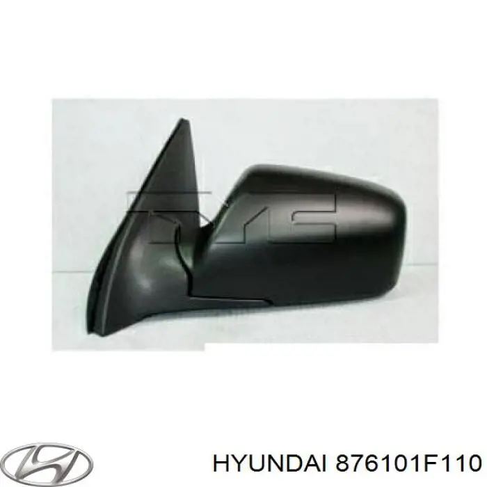 876101F110 Hyundai/Kia дзеркало заднього виду, ліве