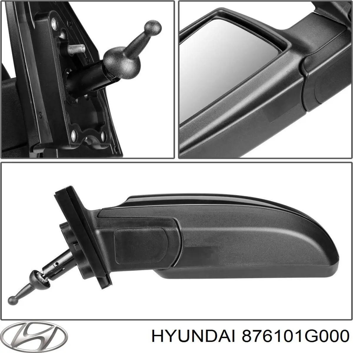 Купити 876101G000 Hyundai/Kia Бічне дзеркало заднього виду ліве