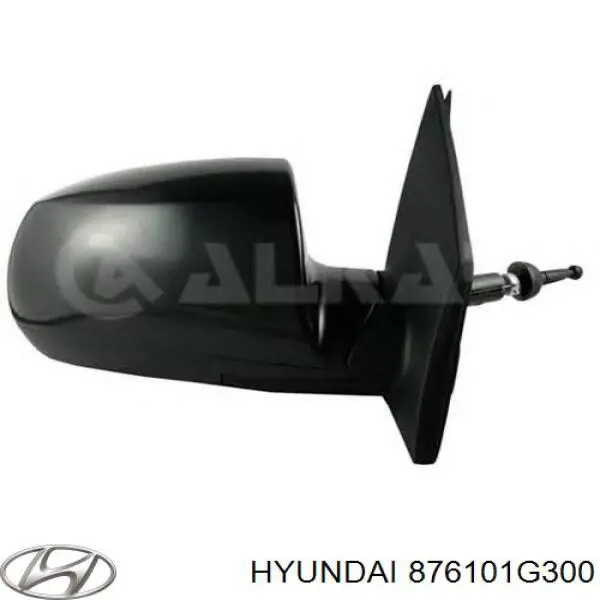 876101G300 Hyundai/Kia дзеркало заднього виду, ліве