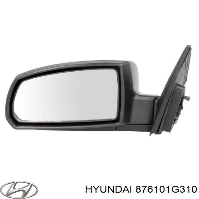 876101G310 Hyundai/Kia Дзеркало заднього виду, ліве