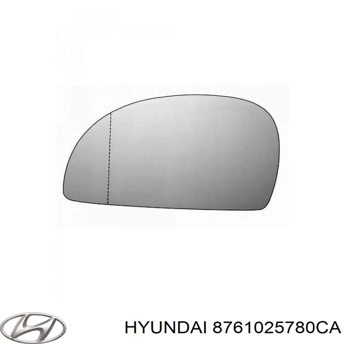 8761025780CA Hyundai/Kia дзеркало заднього виду, ліве