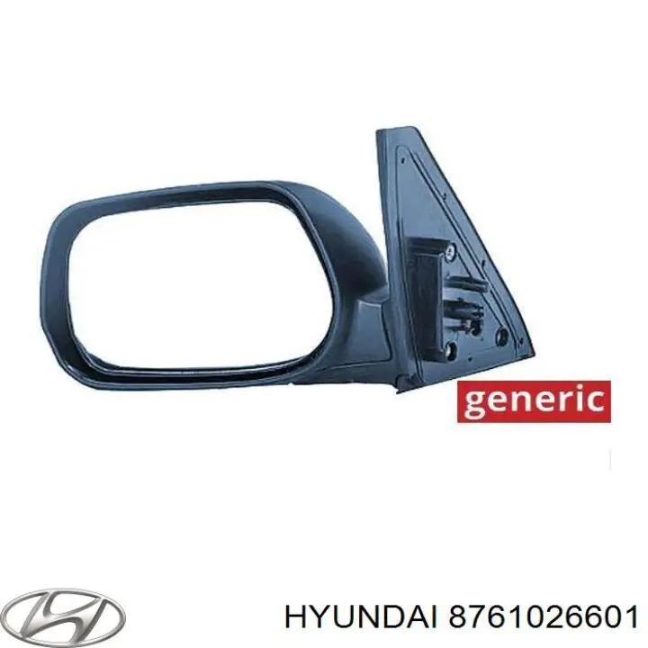 Купити 8761026601 Hyundai/Kia Бічне дзеркало заднього виду ліве