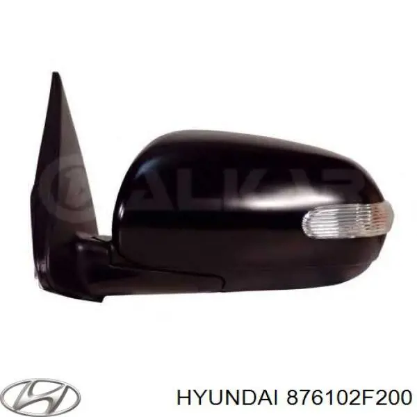 Ліве бічне дзеркало Hyundai/Kia 876102F201 ціна, від 85.78 USD
