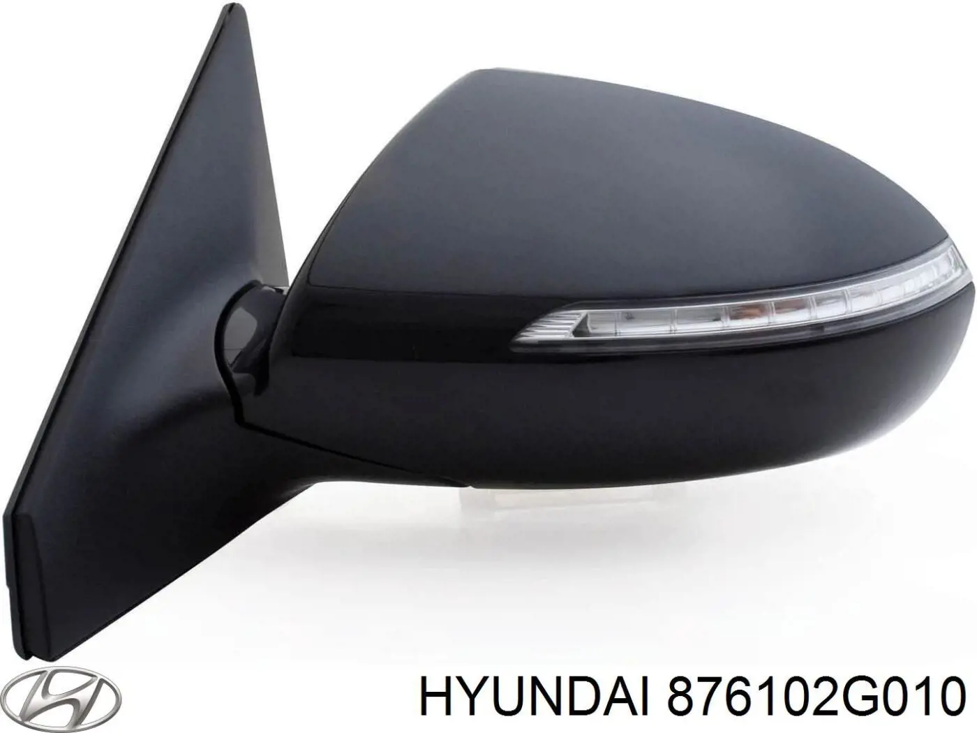 876102G010 Hyundai/Kia дзеркало заднього виду, ліве