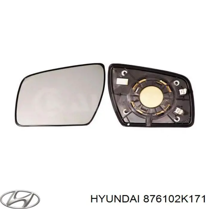 876102K171 Hyundai/Kia Дзеркало заднього виду, ліве